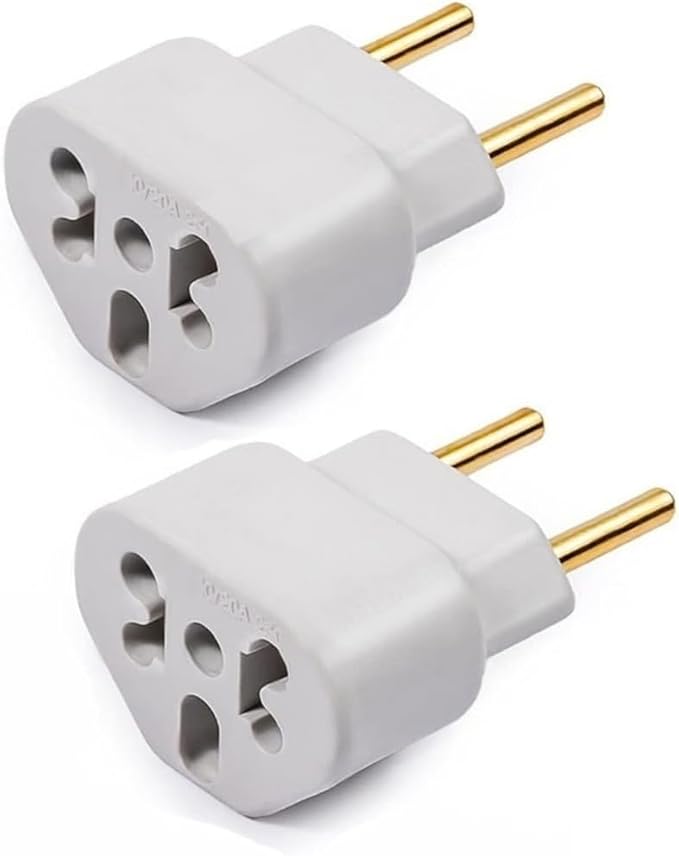 Kit com 02 Adaptadores De Tomada Plug Para 10a e 20a Até 250v T Bob Love - Plugue Benjamin - Complete Store® - Bivolt 110v 220v