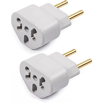 Kit com 02 Adaptadores De Tomada Plug Para 10a e 20a Até 250v T Bob Love - Plugue Benjamin - Complete Store® - Bivolt 110v 220v