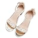 WOJWSKI Women's Heels Sandals for Women Open Toe Fashion Pearls Platform Heeled Sandals Ankle Strap Block Chunky Low Heel Pump Sandals Party Wedding Dress Shoes(38Gold2-M7)