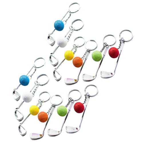 Porte-clés miniature de golf en métal lot de cadeaux pour invités de tournoi