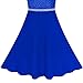 Sunny Fashion Vestido para niña Azul Diamante de imitación Gasa Dama de...