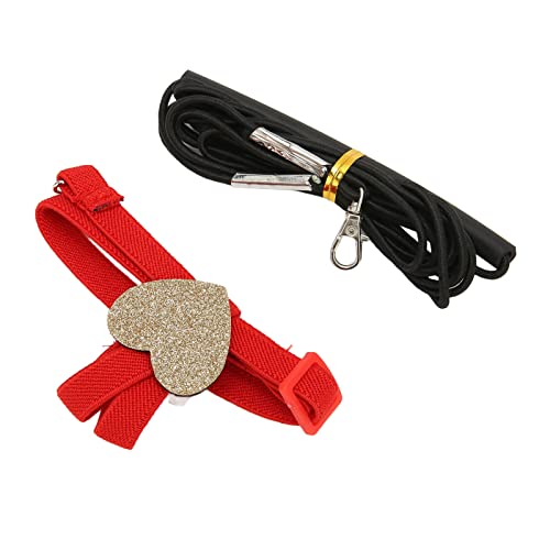 Coleira papagaio voando para pássaros, arnês ajustável estilo desenho animado com alça de borracha,