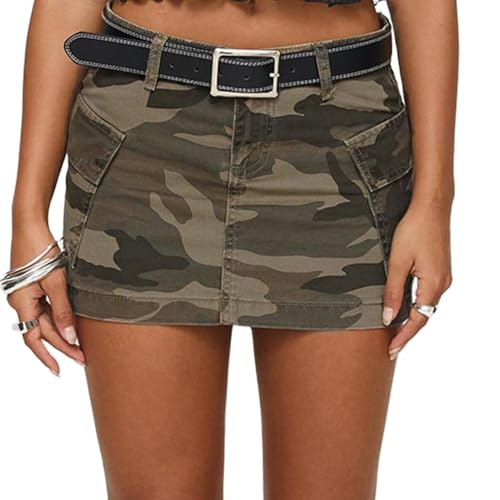 Alyweatry Women Y2k Denim Micro Skirt Low Rise Cute Bodycon Jean Mini Skirt with Pockets Summer Trendy Streetwear