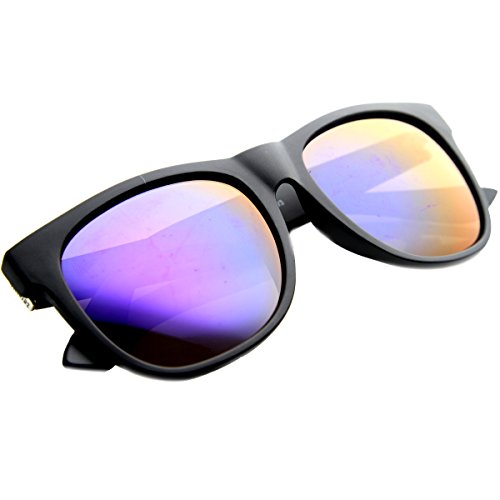 zeroUV Designer Inspired Basic Shape Super Horn Rimmed Sunglasses3