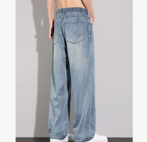 Men Thin Jeans Soft Straight Vintage Casual Trousers Street Comfortable Denim Pants3