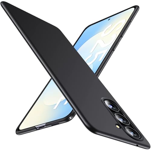 Coque rigide Samsung S25 Fe noire mate fine robuste et résistante aux chocs