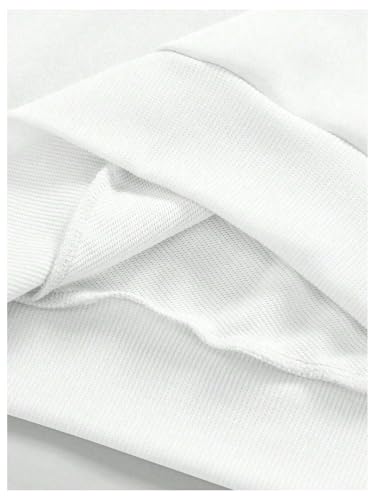 GORGLITTER Men's Crew Neck Sweatshirt Letter Print Long Sleeve Drop Shoulder Streetwear Sweatshirt Top4