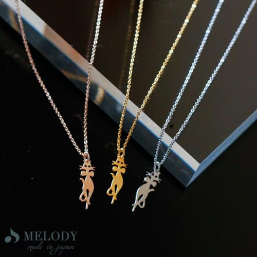 Made in Japan Necklace Cat Kitten Gold/Silver/PinkGold Women Adult Teen Girls Handmade Fashion Jewelry3