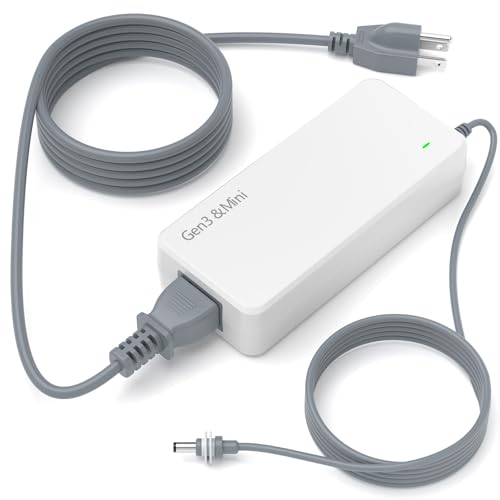 YIXXI Starlink Gen 3 & Mini Replacement Power Supply - UL Listed 195W (57V 3.42A) Compatible Charging Adapter with 3.3ft 18AWG AC Cable and 1.65ft DC Cable
