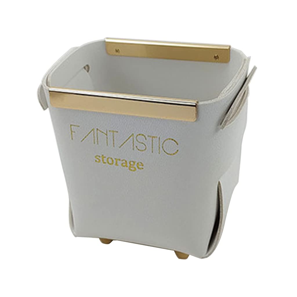 Jazuaiao Exquisite Goods Storage Box Foldable Small Size Large Capacity Makeup Storage Bucket for Cosmetics Stationeries Sundries Desktop Case for Cosmetics Stationeries Sundries Home Dorm