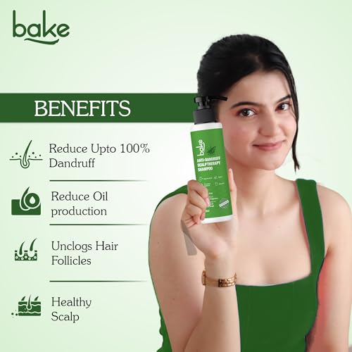 Image of BAKE 2% Salicylic Acid Anti Dandruff Shampoo for Scalp Strengthening, Dry Itchy Scalp, For Men & Women - 200ml