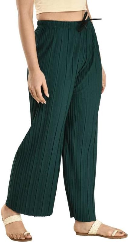 qute women's Stretchable Relaxed Fit Solid Palazzo-picture-48