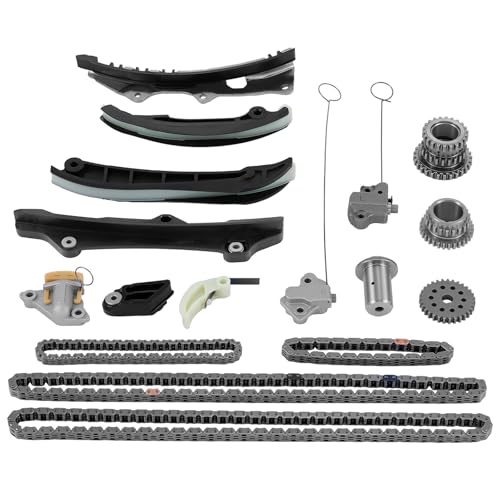 SYKRSS 5184355AE Engine Timing Chain Kit with Tensioner Compatible with Chevy Camaro Cobalt, Compatible with Dodge Avenger Challenger Charger, fit for Jeep Cherokee Wrangler, fit for Ram 1500 3.6L V6