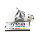 Luz completa ya al encenderse BTR con cambio de color LED de bajo consumo, casquillo de rosca E27, disipadores de calor, intensidad regulable, BT 0124