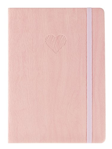 Journal de bord cœur en relief Rouge Co carnet rose pour libérer vos émotions au quotidien