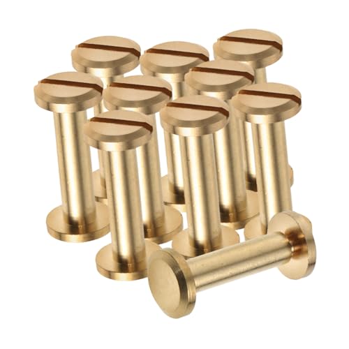 DOITOOL 10pcs Screw Rivet Binding Screws for Photo Albums Scrapbook Binder Leather Saddles