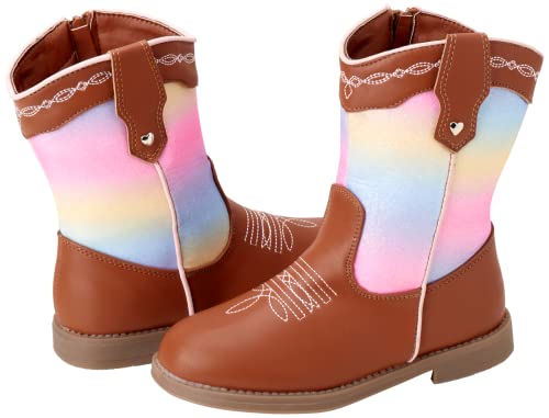 Laura Ashley Cowgirl Boot - Western Country Cowboy Boots for Girls (sizes: 5-10 Toddler / 11-13 Little Kids / 1-4 Big Kids)3
