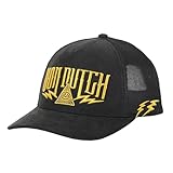 Gorra Hombre y Mujer, Gorra Trucker ROCK, Ajustable, negro/amarillo, Talla única