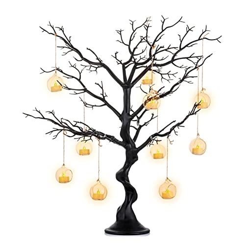 Sziqiqi Artificiale Simulabile Falso Albero Decorativo Da Tavolo Per Matrimonio Nozze, Staccabile Albero Dei Desideri, Albero Decorativo Per Tavolo Da Ricevimento Di Nozze, Nero