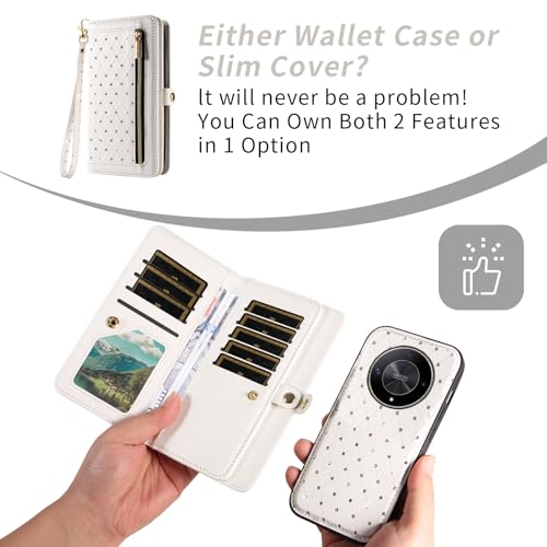 Protection Honor Magic 6 Lite 5G avec bandoulière pour voyage et cartes