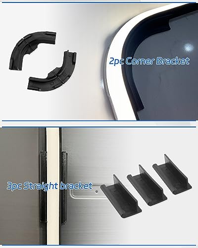 Generic Brackets Fit for Philips Hue Play Gradient Lightstrip Strong and Convenient Mounting Brackets Pack of 5 Mounting Clips Included - Thumbnail 4