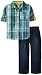Kids Headquarters Little Boys' Roll Up-Sleeve Shirt with Jean Two-Piece Set