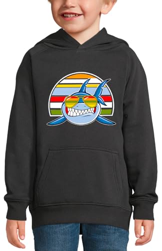 Sweat bébé requin vêtement enfant à capuche motif imprimé multicolore