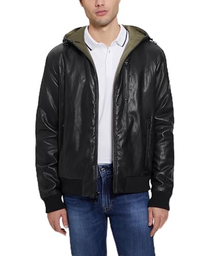 GUESS Mens Gary Hooded Zipped Jacket