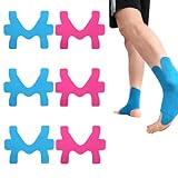 6 Stück Precut Kinesiotapes für Knöchel, Kinesiotapes Vorgeschnitten Sprunggelenk Kinesiologie Tape Wasserfestes Elastisches Physio Tape Fussgelenk Kinesiologieband Knöchelstütze