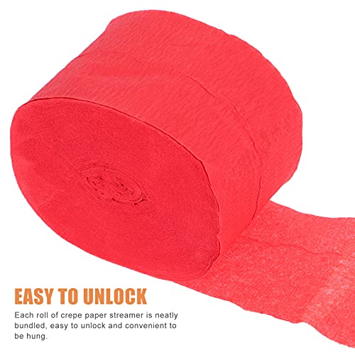 Aboofan 12 Rolls Crepe Paper Streamers Halloween Crepe Paper Ribbon For Thanksgiving Birthday Wedding Festival Ornament Red Orange Yellow #TOP2