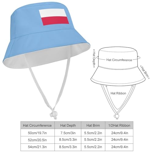 Bucket Hat for Boys and Girls, Poland Flag Pattern Lightweight,Nylon Packable Bucket Hats,Fun Outdoor Vacation2