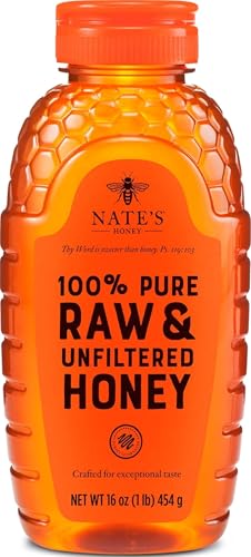 Image of Nate's 100% Pure, Raw & Unfiltered Honey- 16 oz. Squeeze Bottle