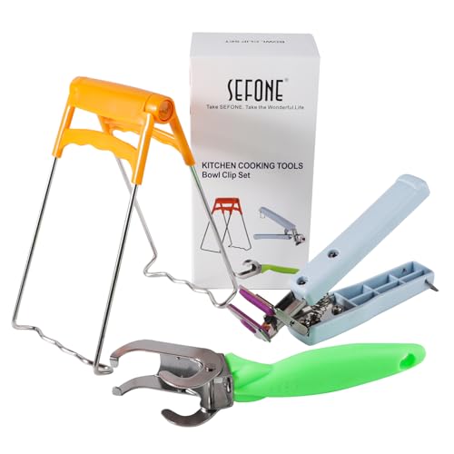 Hot Plate Gripper, Kitchen Hot Dish Bowl Plate Clip Anti Scalding Dish Plate Tongs for Microwave Toaster Oven Steamer Air Fryer Pans by SEFONE - Used condition - US$13.71