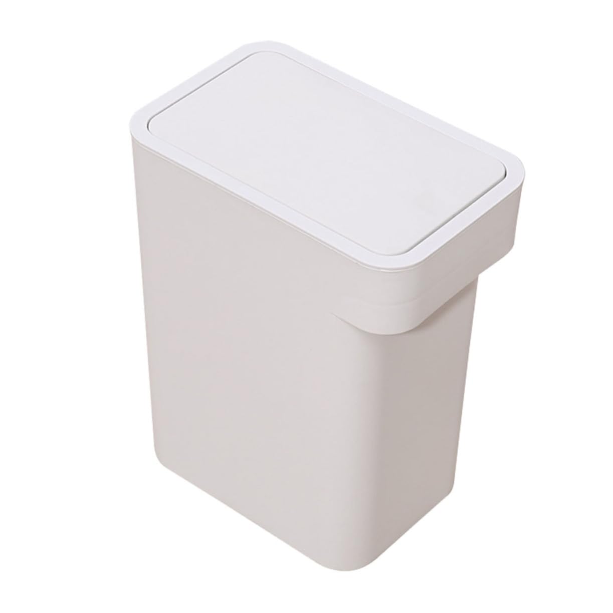 MAGICLULU Waste Basket for Kitchen Press-Type Garbage Container for Home and Office Versatile Odorless Trash Can Sturdy White Design