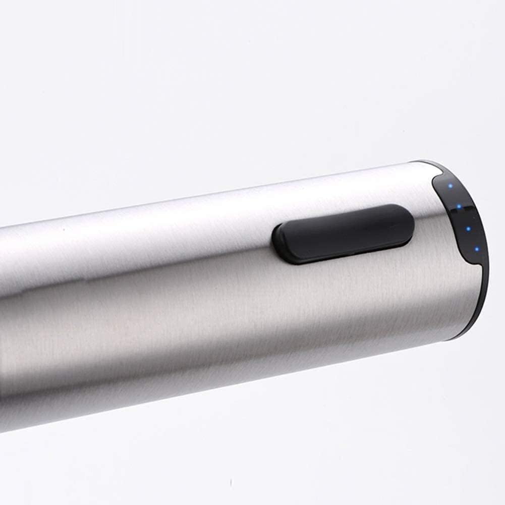 Multifunctional Corkscrew,Handheld Corkscrew,Electric Wine Bottle Opener Lithium Battery Stainless Steel Opener Automatic Power Display Ultra Quiet