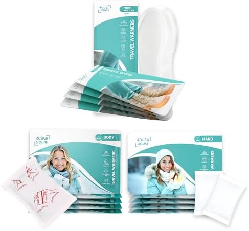 Roughhouse Expedition Kit | 5 Body + 5 Pair Hand + 5 Pair Foot Warmers | Full Coverage Trek Pack | 8+ Hour Warmth | No Goo Powder Formula | Safe & Natural