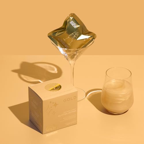 Image of Art of Sucre Gold Cotton Drink Candy Glitter Bombs, Edible Glitter, Drop into Drinks, 4 Pieces