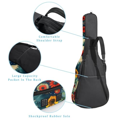 Étui guitare acoustique 40 pouces imperméable et multicolore - 3