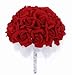 Red Silk Rose Hand Tie (2 Dozen Roses) - Bridal Wedding Bouquet