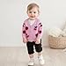 Toddler Baby Girl Clothes Knit Sweater Jacket Button Pullover Sweatshirt Long Sleeve Coat Warm Fall Winter Outfits (Pink Cherry, 4-5 Years)
