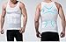 iBuylinks 2pcs Mens Compression Slimming Body Shaper Undershirt 2 White or 2 Black (L, White+White)
