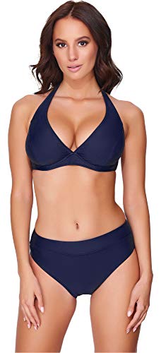 Merry Style Coordinato Bikini Donna 74RN24(Navy Blu(6007), EU(80E/40)=IT(3E/46))