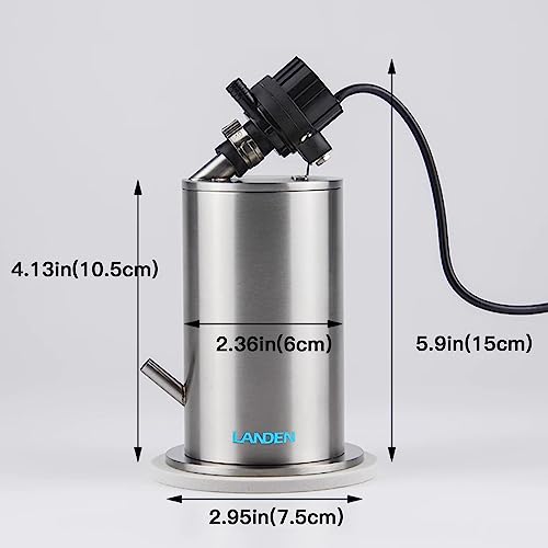 Image of LANDEN PURA 50 Mini External Canister Filter for Aquarium System, up to 5 Gallon, Stainless Steel Aquarium Canister with Water Pump, Multi-Layer Filtration