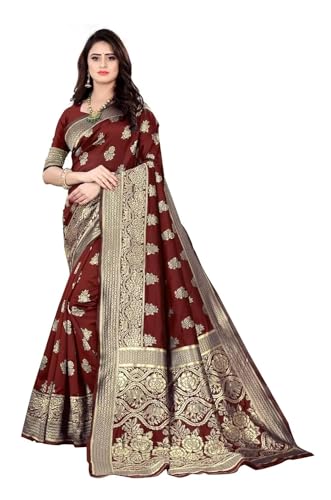 Image of C J Enterprise Women Banarasi Kanjivaram Style Saree