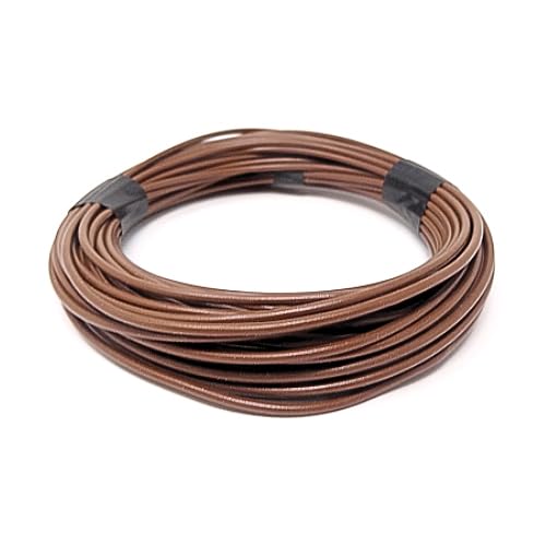 DBG Single Core Thin Wall Automotive Cable – 1.0mm² (16.5A) | 17 AWG | High Temp PVC Insulation | Ideal for 12V Auto, Marine & Electrical Projects (Brown, 10 Metre)