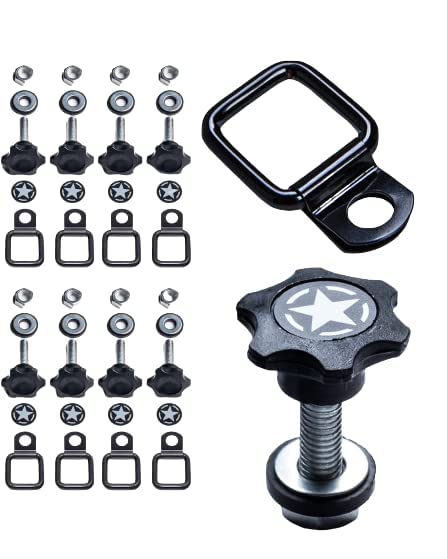 GPCA GP Star Thumb Screws &amp; D-Rings Set, Jeep Wrangler 4xe/JL/JT/JK