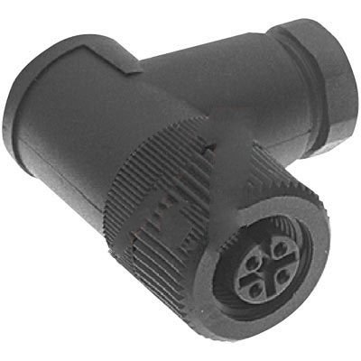 TURCK B 8241-0/PG 9 PG 9 CABLE GLAND, (U6556), CONNECTOR, 6-8MM CABLE DIAMETER, 250 V, UP TO 18 AWG CONDUCTORS, M12 EUROFAST, FEMALE, 4 PIN, STANDARD KEY, 4 AMP, FIELD WIREABLE, RIGHT ANGLE, SCREW TER