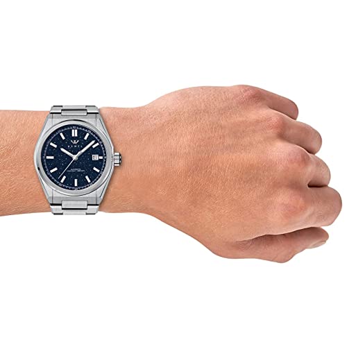 Image of Automatic Mechanical Wrist Watch for Men with Star Dust Dial, Fashion Self-Winding Watches for Men Stainless Steel Waterproof Luminous Sapphire Crystal Mens Watches with Auto Date (Silver)