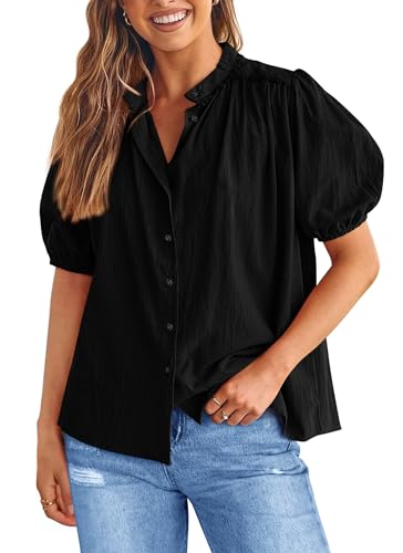 PRETTYGARDEN Women's Summer Button Down Shirts...