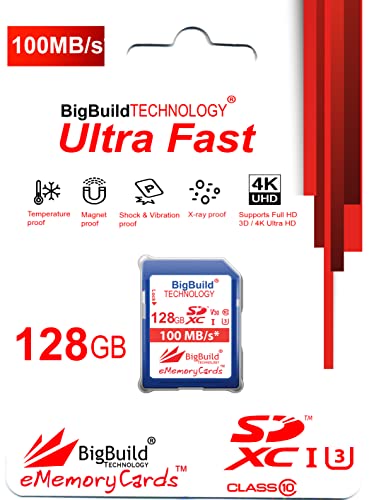 Tarjeta de Memoria SDXC U3 128GB BigBuild Technology para Fujifilm GFX 100, 100 II, 100S II, 50R Cámaras - imagen 2